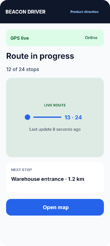 Product direction: Tracking view